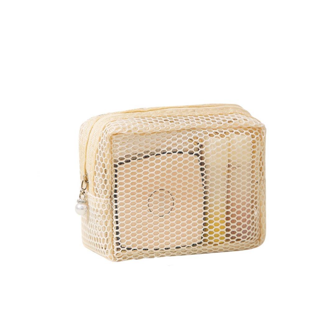 Portable Mesh Makeup Bag Gauze Toiletry Bag Portable Travel Storage Bag Business
