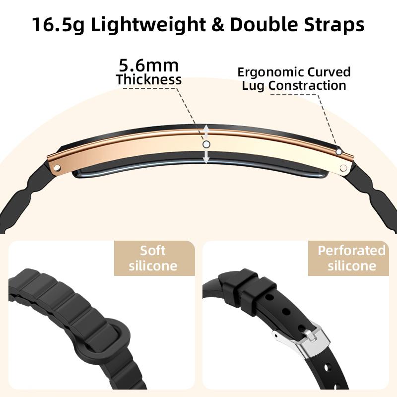 SACOSDING Smart Bracelet Fitness Tracker 24H Sleep Tracker All-Day Continuous Heart Rate Monitor Step Counting Sport Smart Watch Band