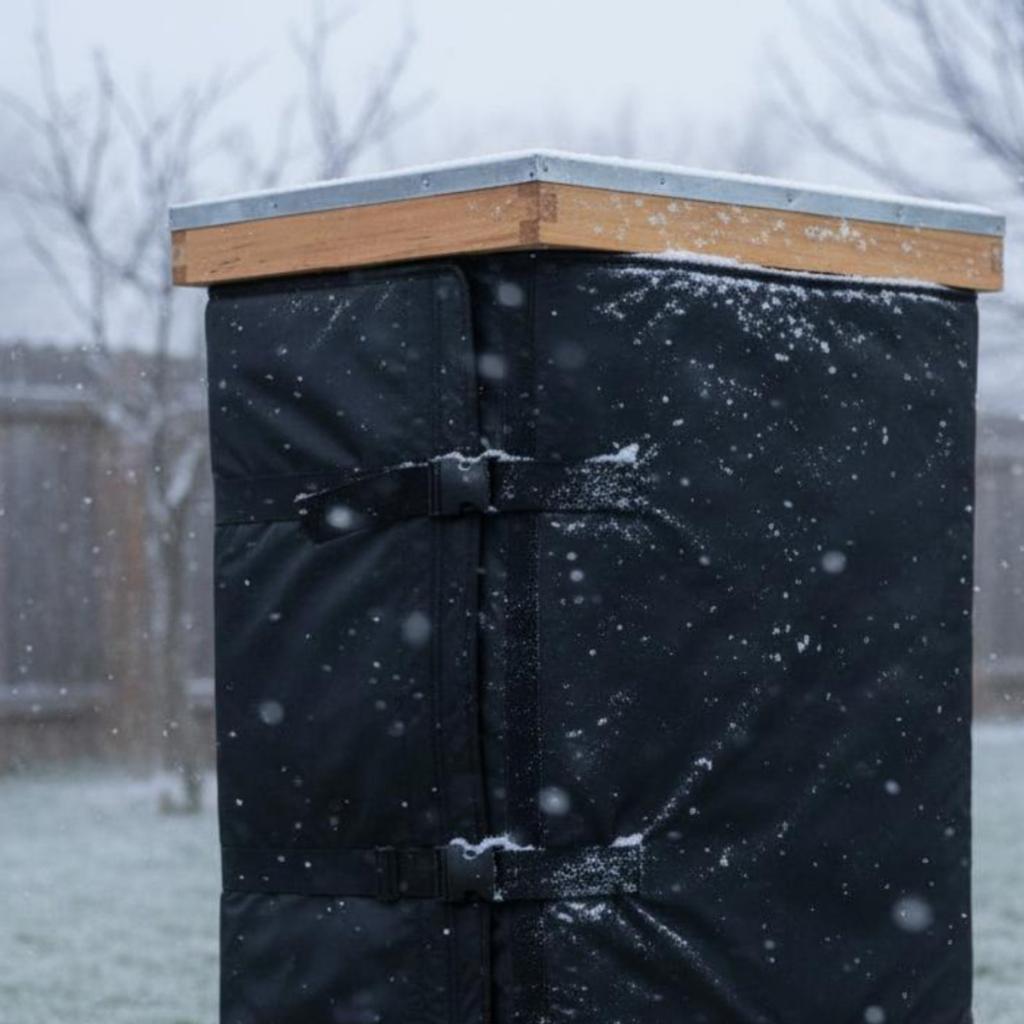 Beehive Insulation Wrap Waterproof Bee Colony Enclosure Winter Cover Insulated Colony Enclosure Cover 3 Layers Outdoor Gear