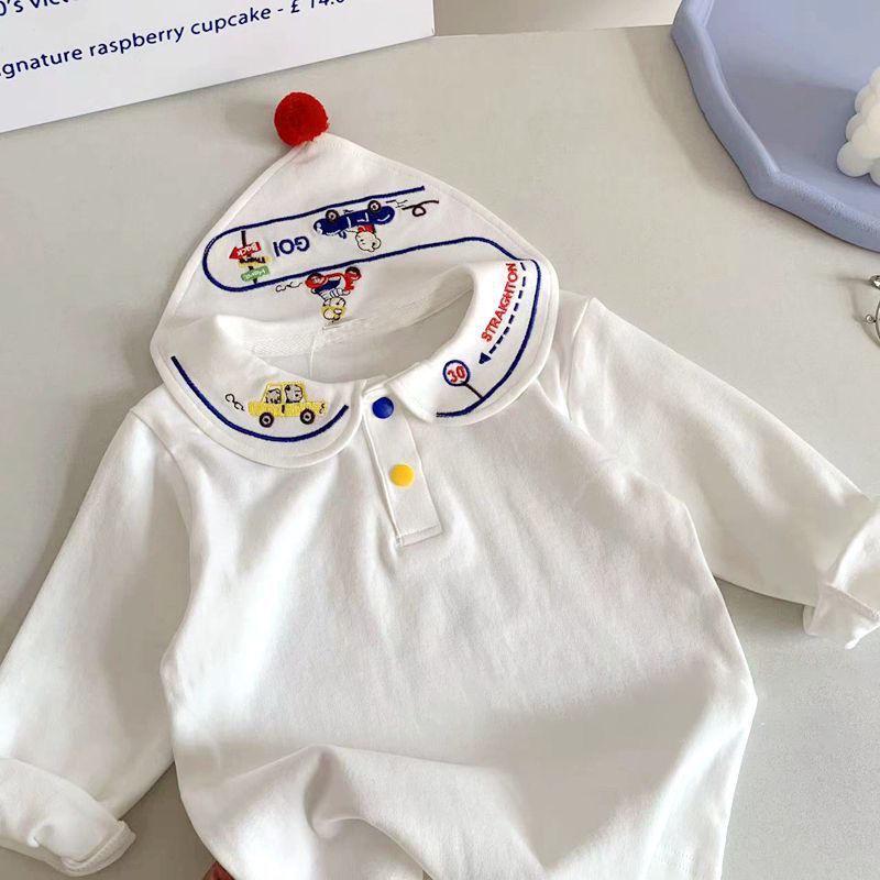 

Spring/Autumn Japanese-Style Turn-Down Collar Cotton T-Shirt for Boys and Girls - Cute and Fashionable 80