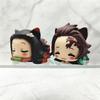 Demon Slayer Cat Sleep Shapes Kamado Tanjirou Kanroji Mitsuri Figurine Toys Tokitou Muichirou Anime Dolls Model Ornaments Gift