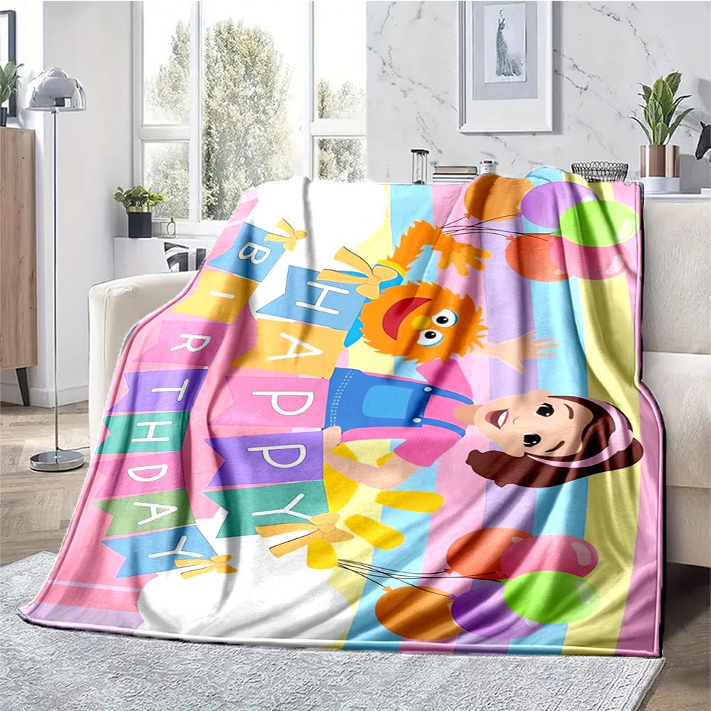 Ms. Rachel Theme Printed Blanket - Perfect for Couch, Bed, Travel & Outdoor Use | Machine Washable, Cozy & Durable.