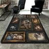 Gothic Cat Portraits Pattern Rug Floor Mat for Living Room or Bedroom Soft and Comfortable Carpet a Gift for Birthday and Holiday.