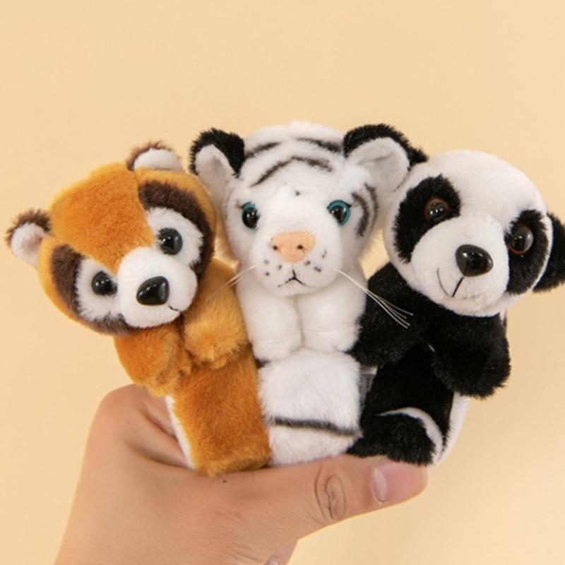 Stuffed Animal Slap Bracelet Plush Wristband Snap Wrist Band Creative Fashionable Bracelet Jewelry for Kids Party Gift