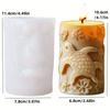 Diy Sika deer flower relief cylindrical candle silicone mold  spring and summer Sika deer stone relief cylindrical resin mold