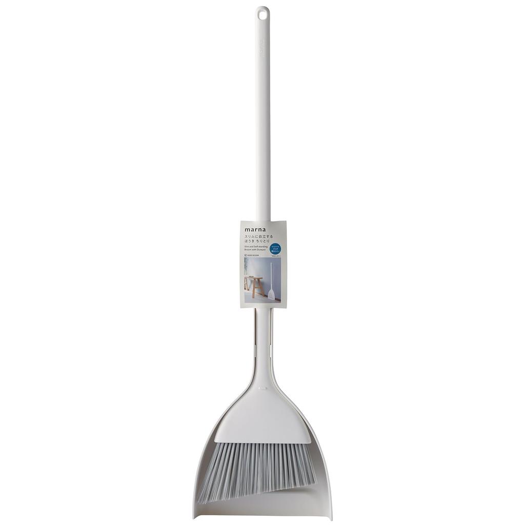Marna Slim Broom and Dustpan Entrance Self-Standing (Compact Storage) (For Balcony, Cleaning)