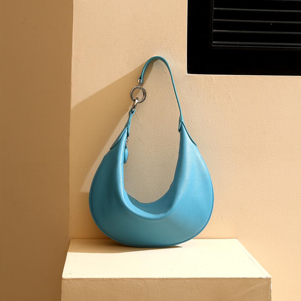 Leather Women's Bag Spring Ladies Shoulder Bag Lazily Large Capacity Hand-held Dumpling Bag Women