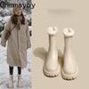 Winter Women Warm Plush Ankle Boots Comfort Non Slip Big Size Shoes Concise Cotton Short Botas De Mujer