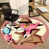 1pc Pink Panther Detective Office Round Area Rug, Under Office Chairs Bedroom Living Room Home Decor, Available in Various Sizes