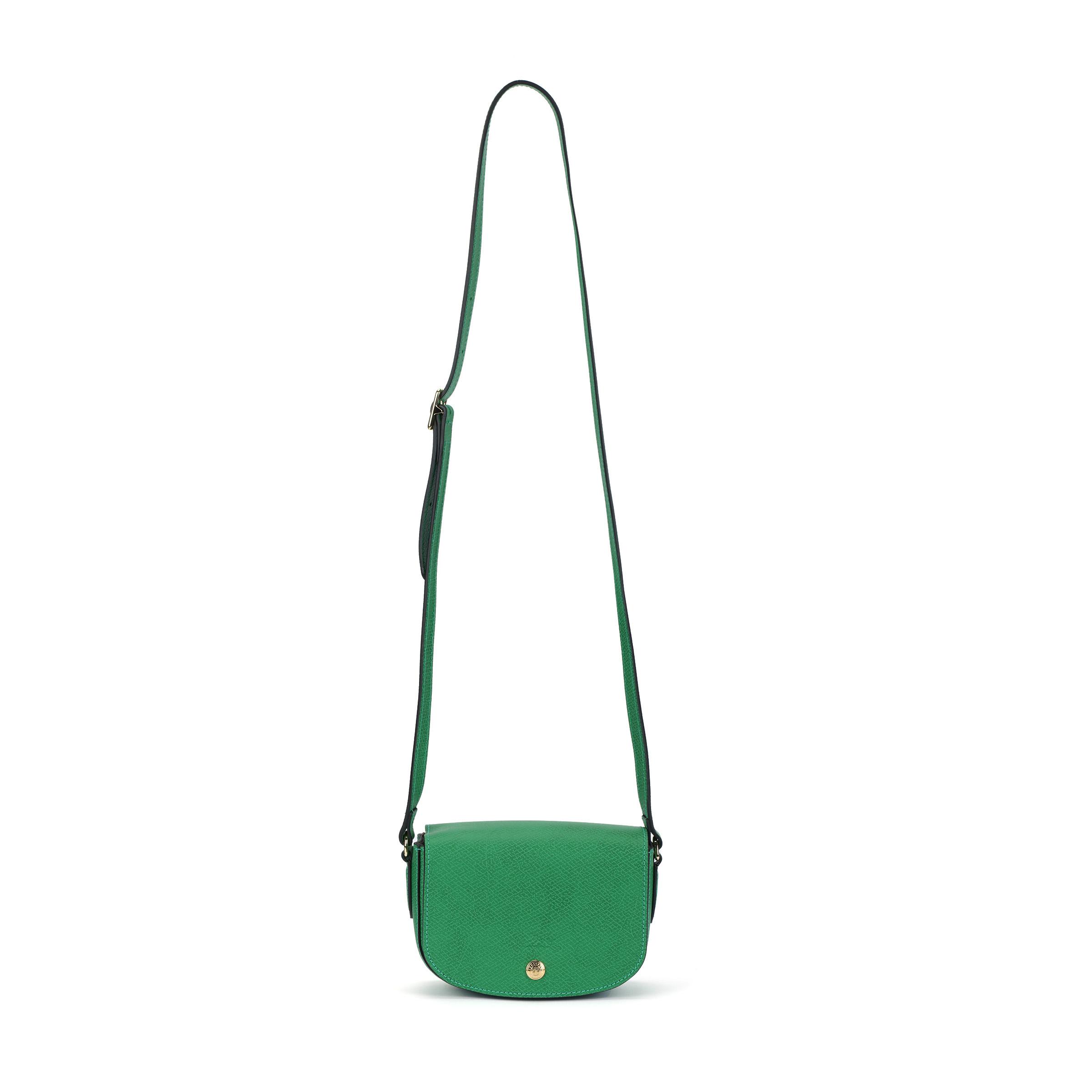 

Longchamp Le Pliage Flap Press Button Adjustable Shoulder Strap Leather Crossbody Bag Women crossbody bag Green 10165HYZ129 Basic Set (Bag+Dust Bag)