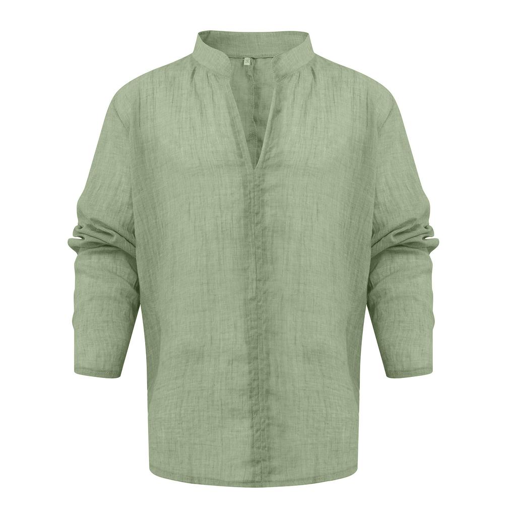 Herrenmode, Urlaub, bequem, leicht, für zu Hause, lässig, einfarbig, langärmelig