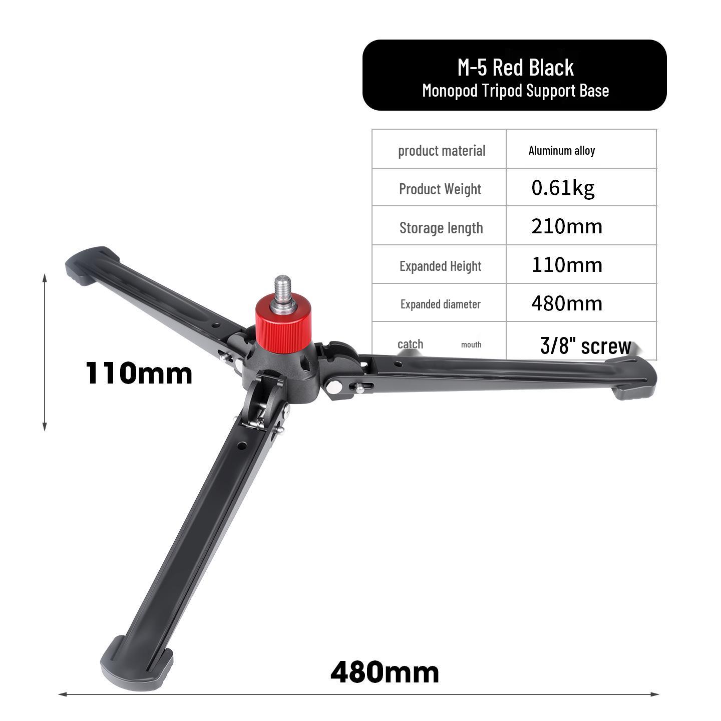 Universal DSLR Portable Monopod with Large Area Support