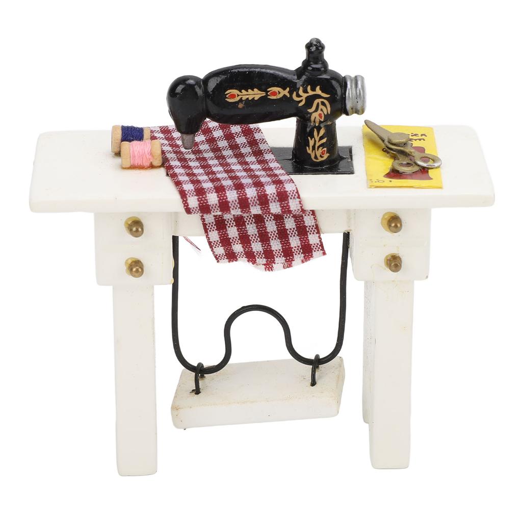 1:12 Dollhouse Miniature Sewing Machine Vintage Dollhouse Furniture Accessory Simulation Sewing Mach