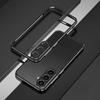 For Samsung Galaxy S24+ Bumper Case Metal Frame No Back Design Phone Shell with Camera Lens Cover