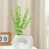 24Pcs Artificial Leaves Realistic Care Easy Simulated Plastic 38cm Eucalyptus Green Plant Branch