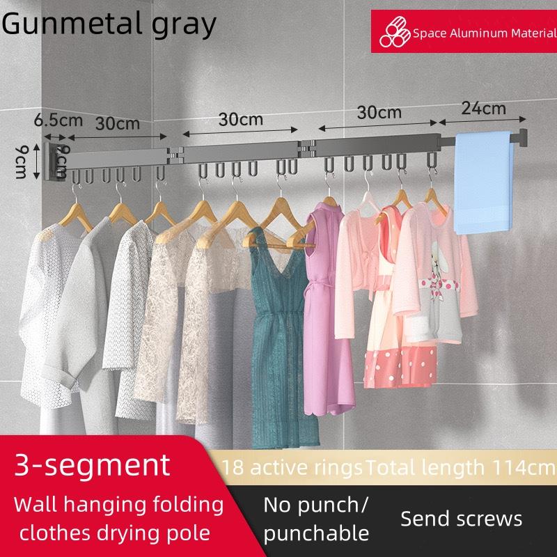 Wall Mounted Retractable Foldable Space Aluminum Drying Rack Clothing Rack Space-saving Helper Comforter Sheet Drying Racks for Home