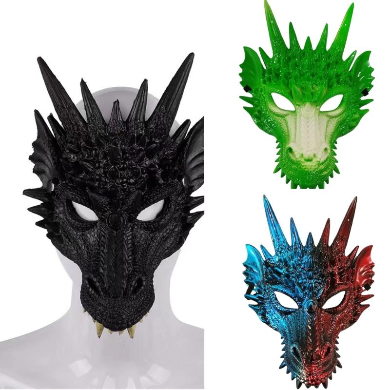 Dragon Mask For Kids Adults Festival Party, Halloween Dragon Cosplay Mask Dragon's Head Mask Halloween Dragon Costume