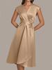 2025 Sommer Elegantes ärmelloses Satin-Abend-Hochzeitskleid