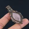 Rose Quartz Jewelry, 999 Copper Wire Wrapped Pendant Handmade Gemstone Jewelry, Gifts For Wife Brand New Pendant