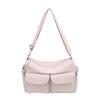 2025 Japan and South Korea new double pocket nylon small fresh casual messenger bag versatile niche bag underarm shoulder bag
