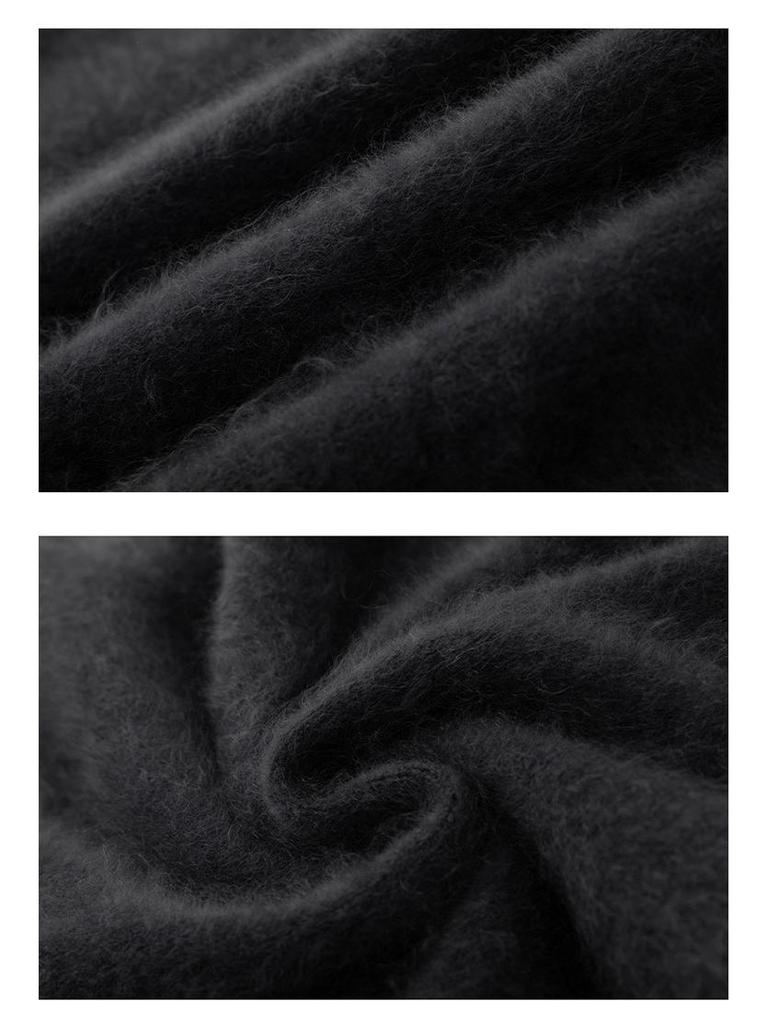 Stylish Thick Pure Cashmere Brushed Knit Slimming Skirt