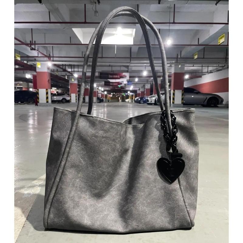 2024 NEW Shoulder Bags Solid Color Handbag Large Capacity Shopping Bag for Girl Women Leather Bag