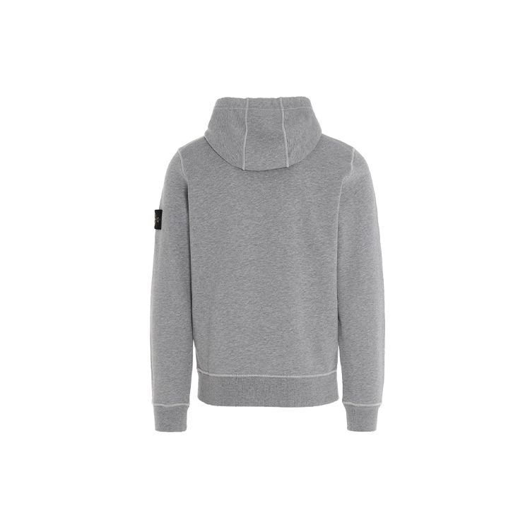 STONE ISLAND Hooded Sweatshirt Melange Grey Men Tops 741564151-V0M64