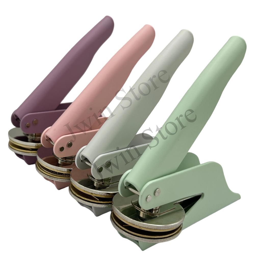 Customize Embossing Stamp with Your Logo Monogram Embosser Seal for Wedding Invitation DIY Craft 40mm Diameter