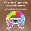 LED Lamps Smart Light Wireless Charger  Bluetooth Speaker Alarm Clock Atmosphere Lamp Bedroom Decoration Night Light Girl Gifts
