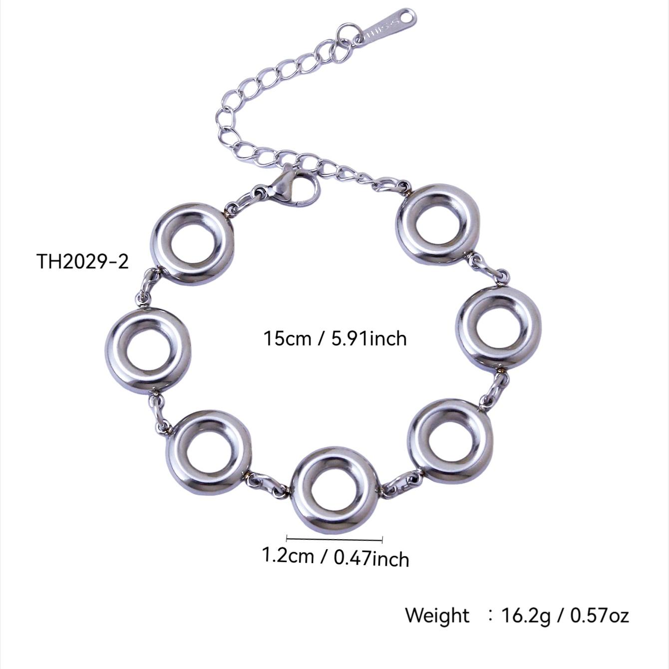 

Персонализированный Минималистичный Нишевый Повседневный Модный Дикий Браслет из Нержавеющей Стали с Геометрическим Кругом с Цирконом для Женщин с Покрытием из 18-каратного Золота