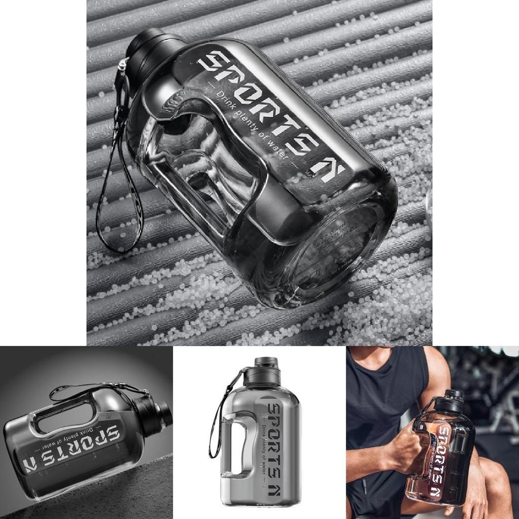 Single-layered Large Capacity Straw Water Bottle For Sports And Outdoor Activities