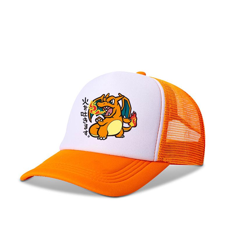 Pokemons Baseball Cap Anime Cartoon Printed Sunshade Peaked Caps Kids Adult Summer Breathable Sunhat Cute Boys Girls Mesh Hats