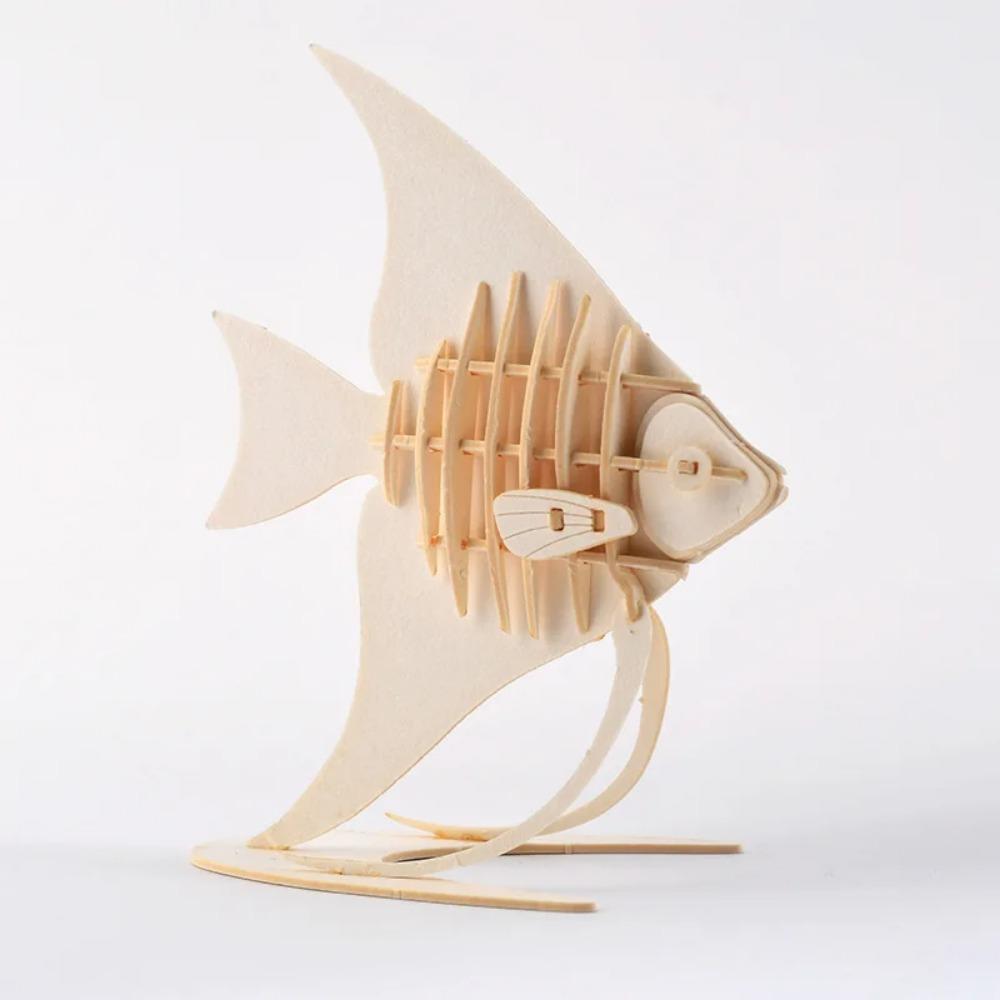 DIY 3D Wooden Puzzle Model Animal Montessori Toys for Children Crafts Dachshund Skeleton Assembly Gift Set for Kids Adults Teens