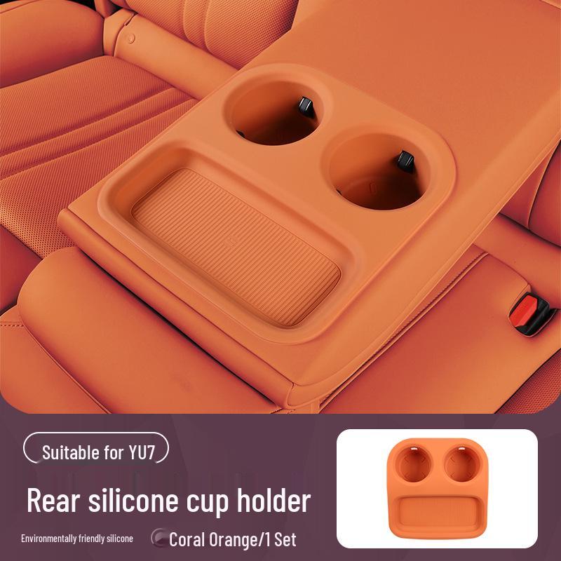 Silicone Non-slip Mat for Xiaomi YU7 Rear Seat Armrest Cup Holder
