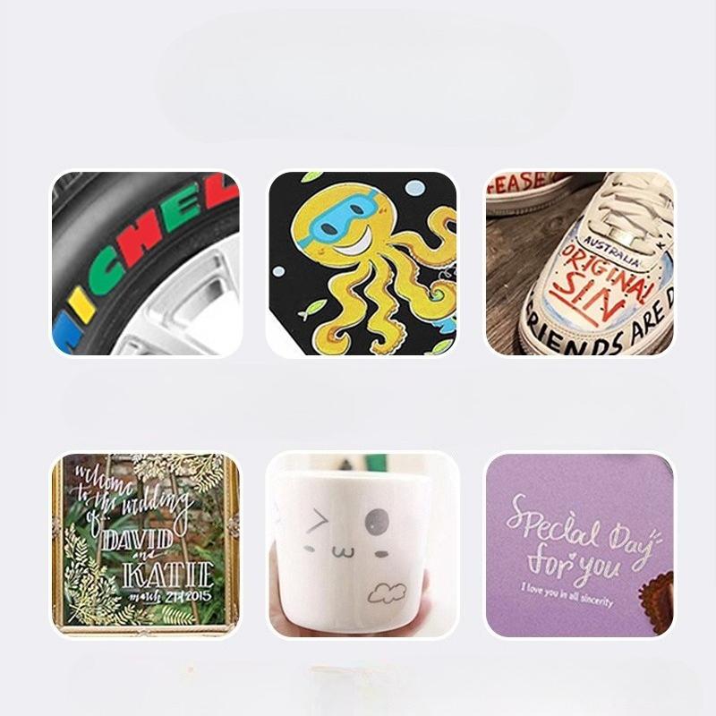 8mm Kleur Brede Kop Verf Pen Extra Dik Sneldrogend Waterdicht Schilderen Banden Bedekken Industriële Marker