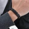 Vnox Stylish Strap Chain Bracelets for Men Boys Gift Jewelry, 10.7MM Wide Stainless Steel Links Wristband, Father's Day Gift Dad