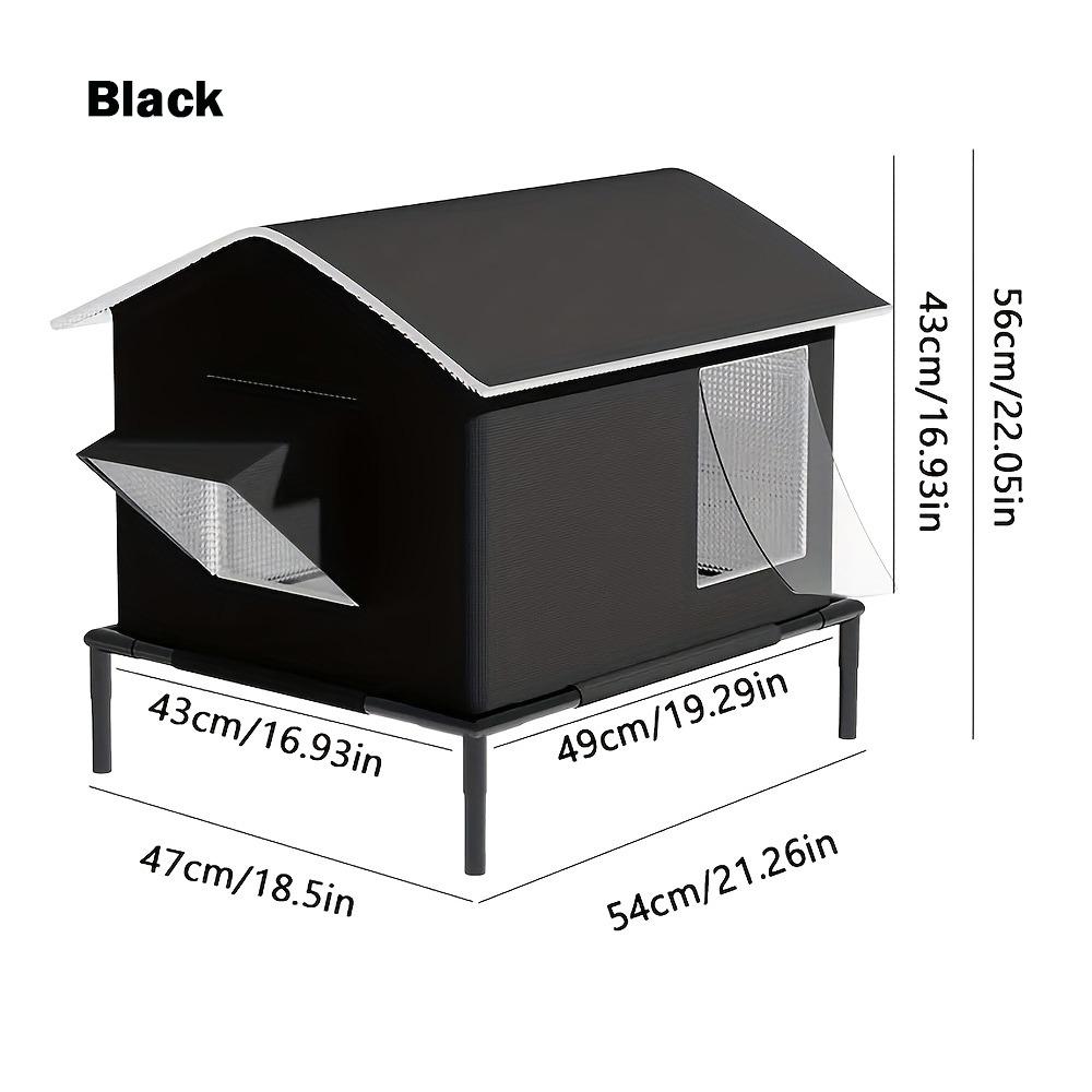 Zateplený venkovní domeček pro kočky s tepelně absorbujícím povrchem, dlouhotrvající uzamčení teploty, stan pro toulavé kočky, uzavřený vodotěsný přístřešek pro koťata