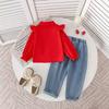 Kids Casual Long-Sleeve Set, Comfortable Daily Wear Outfits