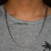 10 PCS Men's Necklace Round Link Cuban Chain Silver Stainless Steel Choker Punk Boy Women Jewelry Accessory Gift