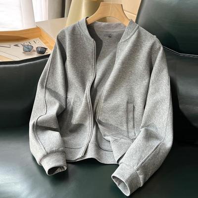 Lässige Damen-Kapuzenjacke mit Stehkragen und Reißverschluss für Frühling/Herbst