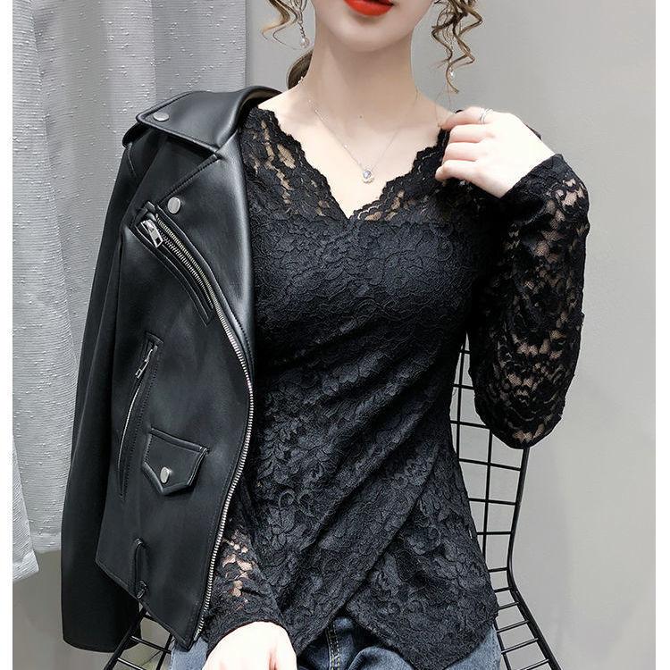 

Кружевной пуловер с длинными рукавами, сто моделей взрыва, женские топы, классические рубашки в стиле ретро 4XL чёрный