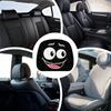 2pcs Car Headrest Cover Funny Expression Design Breathable Cartoon Interior Seat Headrest Cover SUV Auto For Vehicles Halloween