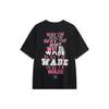 Li-Ning Wade Series Printed Letter Crew Neck Loose Short Sleeve T-Shirt Men Tops Black AHSU361-6