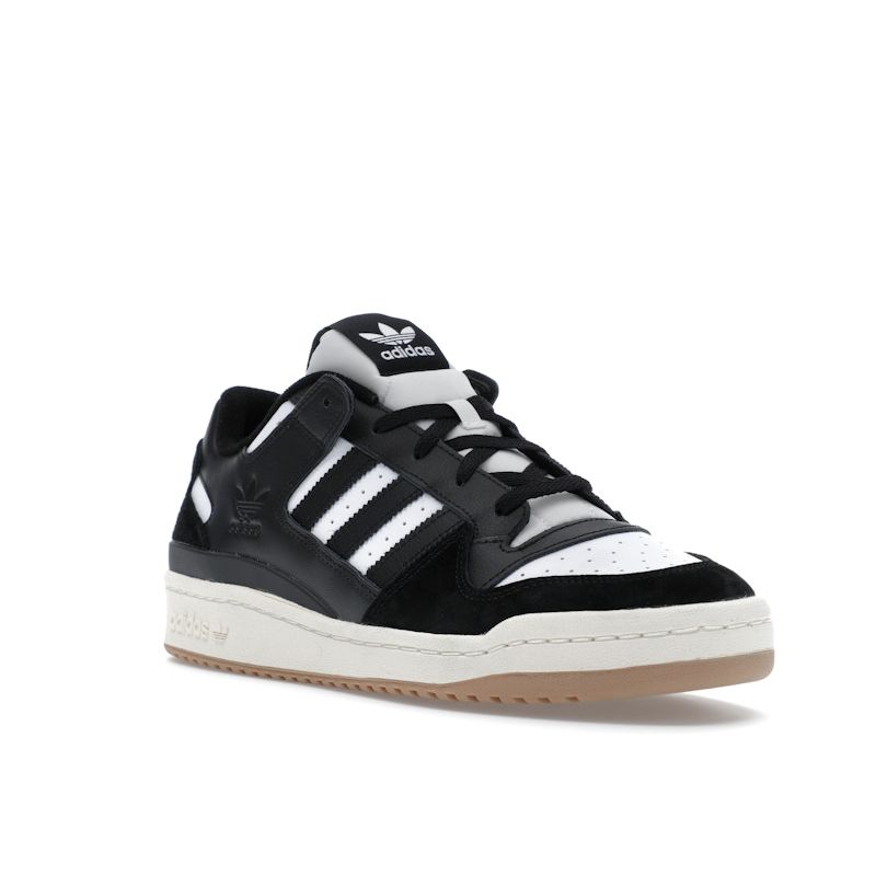 Adidas Forum Low Black White Gum Unisex Sneakers Core-Black Cloud-White Cream-White ID6857