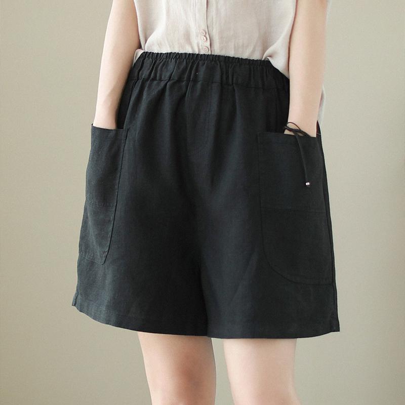 Women's Plus Size Summer Linen Cotton Shorts - New 2025 Casual Style