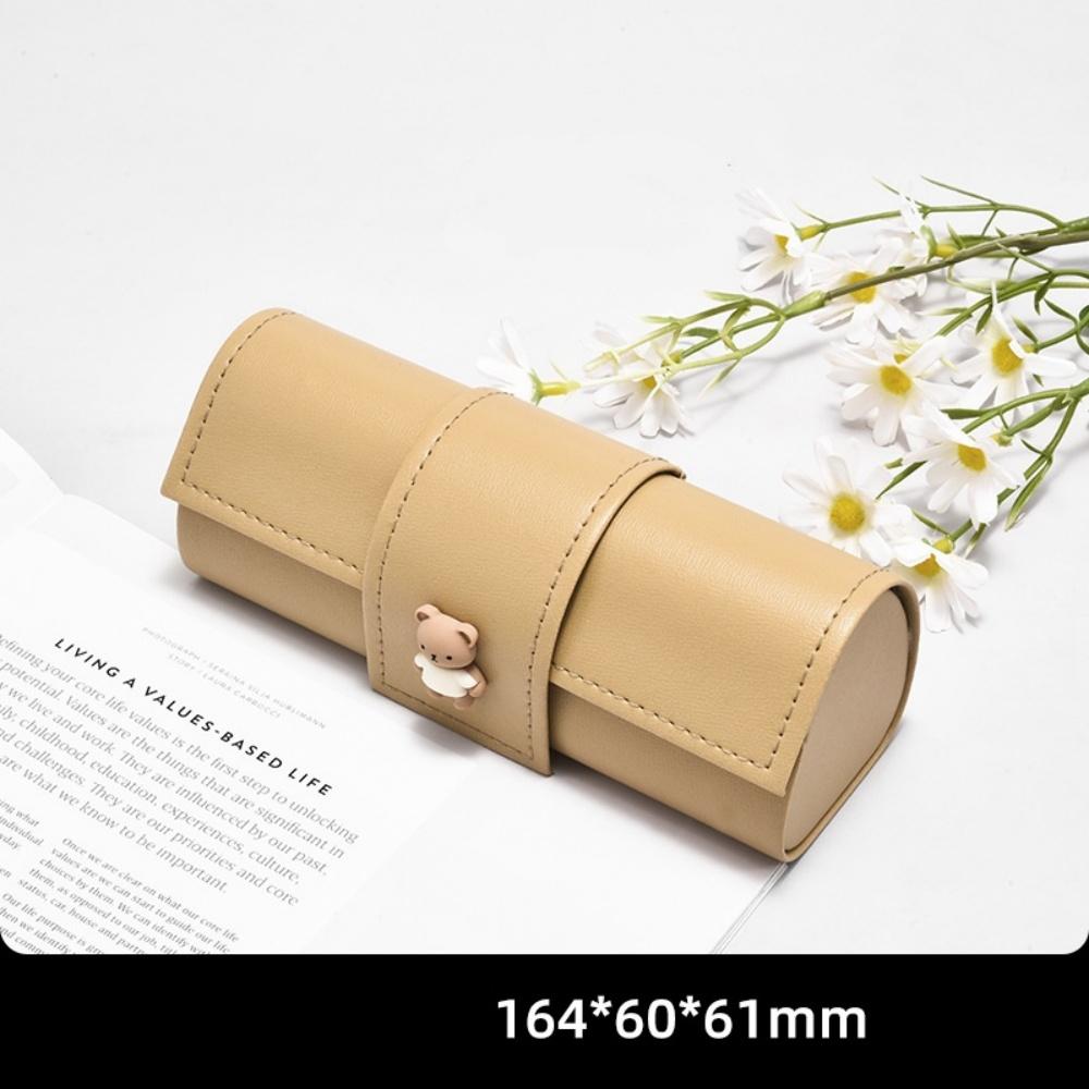 Anti-Pressure Glasses Case Lightweight Bear Pattern Eyewear Case Pu Leather Glasses Case Luxurious Fashion Glasses Box For Gift