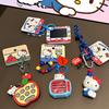 Hellokitty Keychain Kawaii Kt Red Blue White Classic Bag Pendant Cartoon  Style Girl Keychain Gift Kitty Tv Beaded Keychain