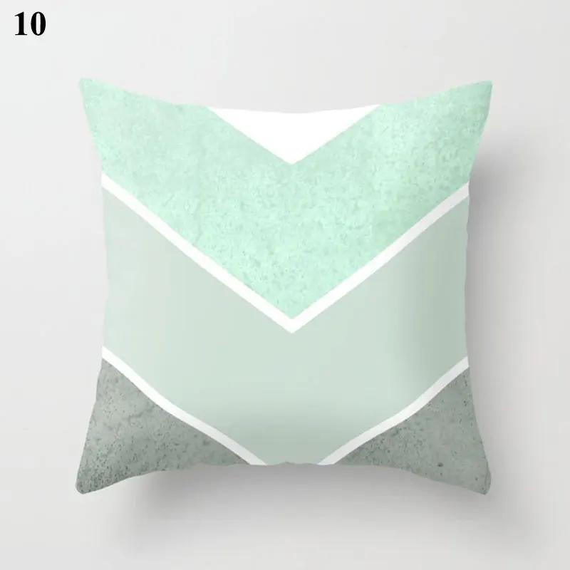 Nordic Modern New Geometric Mint Green Blue Pillowcase, Home Decor Living Room Sofa Decoration Cushion Cover 60x60 40x40 50x50