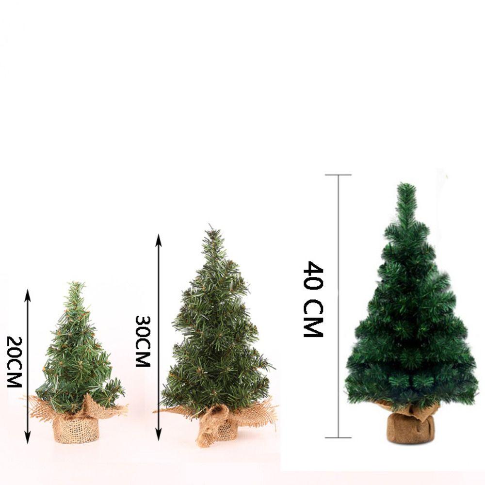 New Cloth PVC Mini Christmas Tree Handcraft 20/30/40CM Mini Xmas Tree DIY Table Ornament Party Supplies