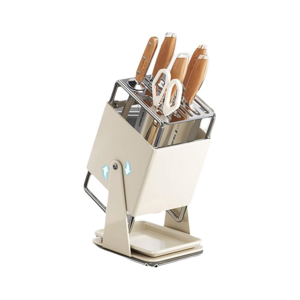 Stable Countertop Cutter Holder Anti-slip Cutlery Organizer Kitchen Storage Rack  for Home